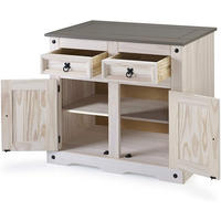 SIDEBOARD MEXIKO - Schwarz/Weiß, Holz/Metall (92/84/43cm) - SAM