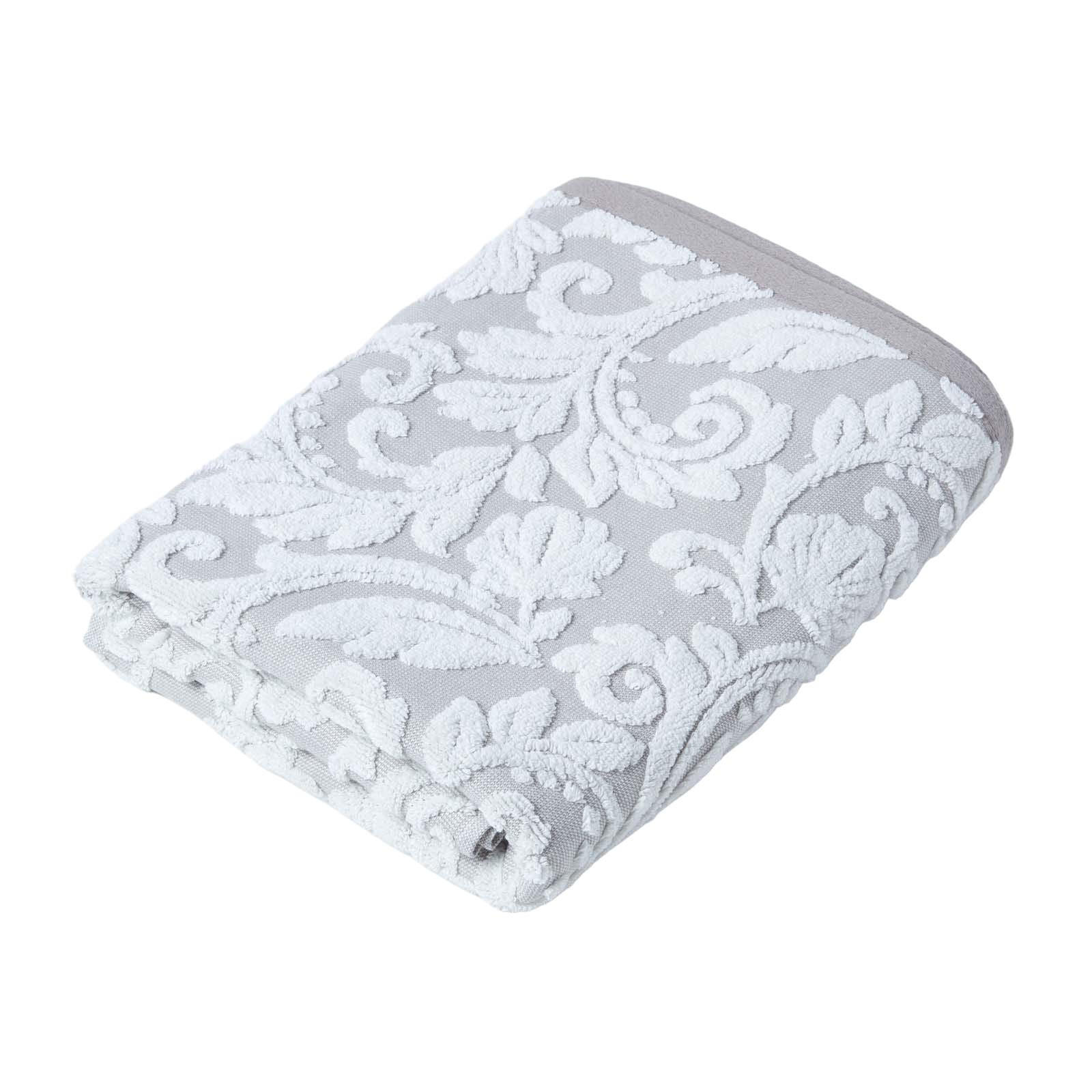 DUSCHTUCH Damast beige 70/130 cm - Beige, Textil (70/130cm) - Homescapes