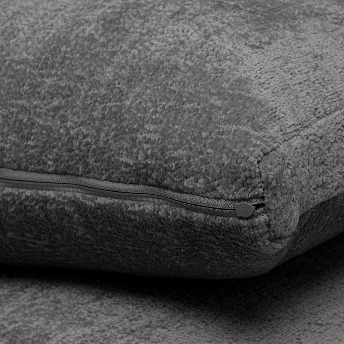 ECKSOFA LINKS BRENTIS Chenille-Stoff, Grau - Grau, Textil (314/224cm) - KONSIMO®