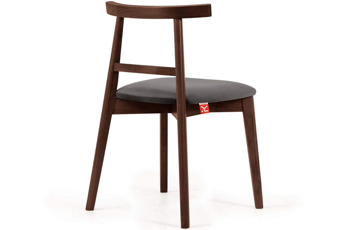ESSTISCHSTÜHLE LILIO 2 St Vintage, Grau / mittelbraun - Braun/Grau, Holz/Textil (47/76/45cm) - KONSIMO®