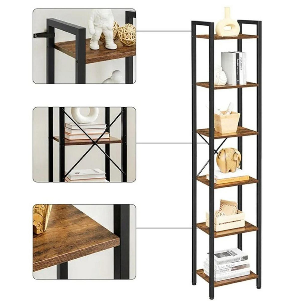 BÜCHERREGAL, braun 40/30/187.5 cm - Braun, Holzwerkstoff (40/187.5/30cm)