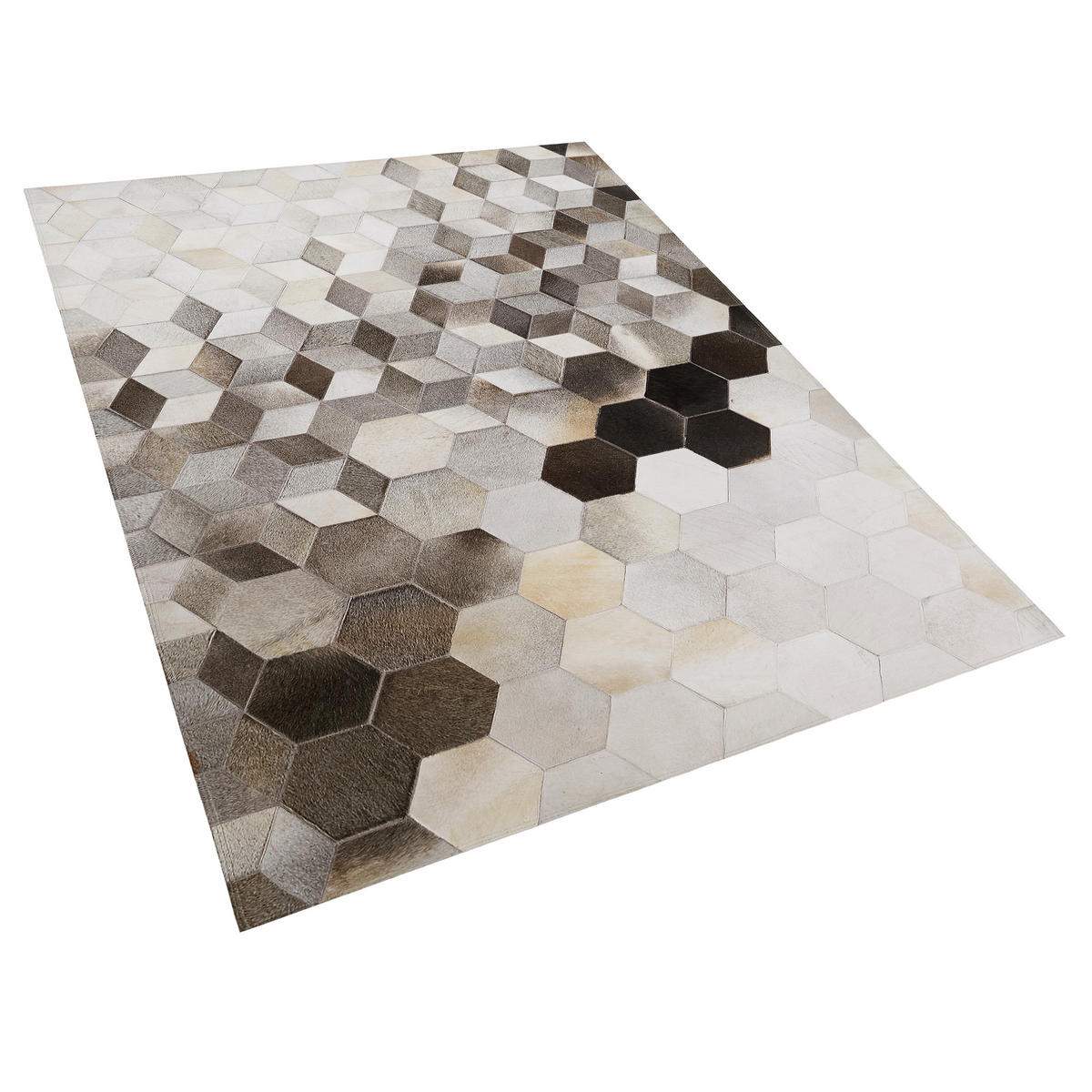 KURZFLOR-TEPPICH Sason 230/160 cm - Beige, Fell (160/230cm) - Beliani