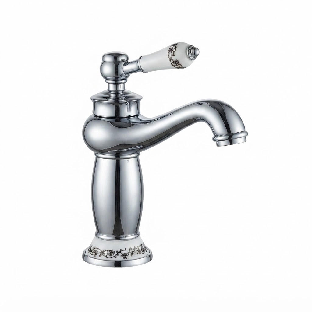 BADEZIMMERARMATUR, 20 x 17,5 cm, silber - Silberfarben, Metall (28.5/7/21cm) - Vallsero