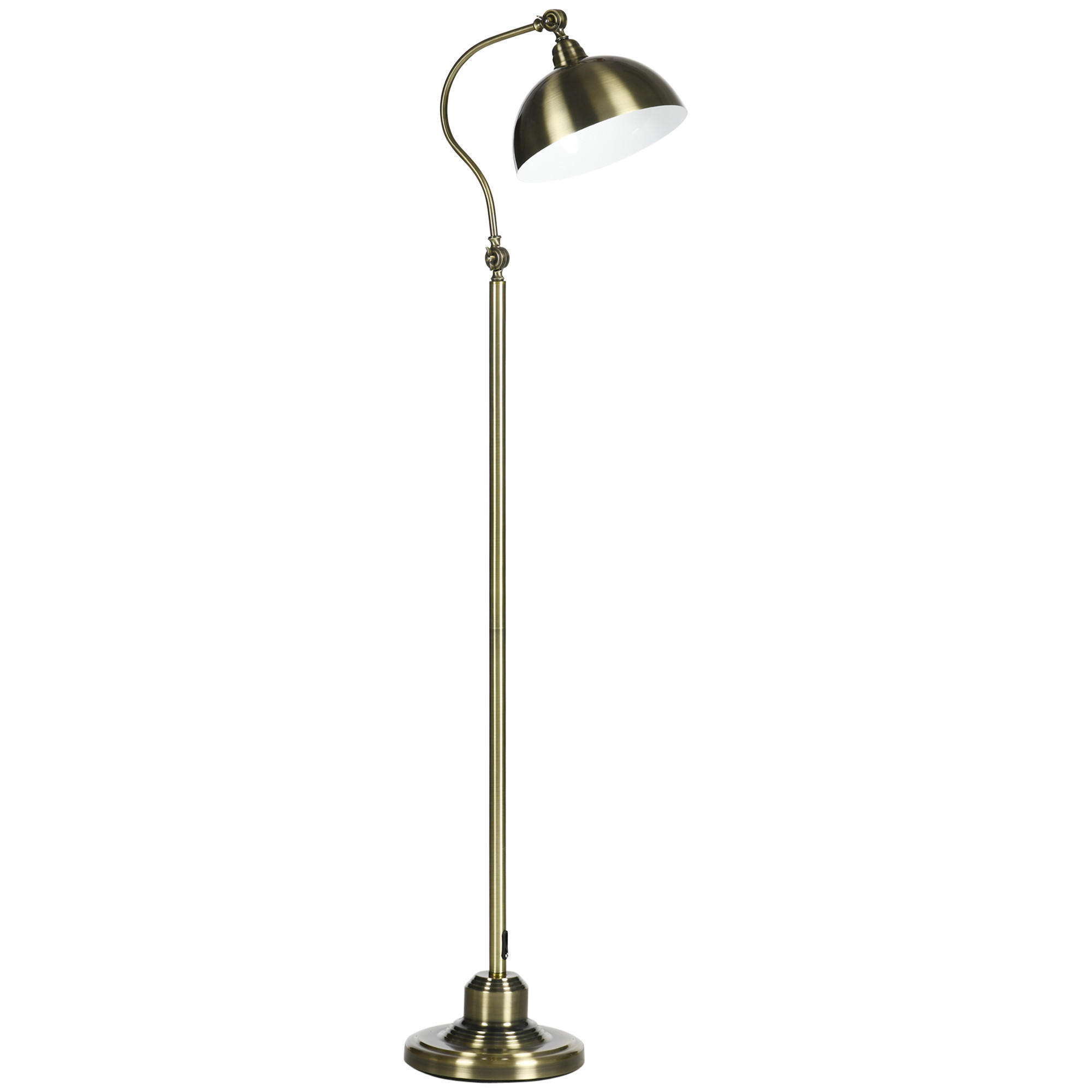 STEHLAMPE mit E27 Fassung, Schlafzimmer - Bronzefarben, Metall (42/25.5/152cm) - HOMCOM