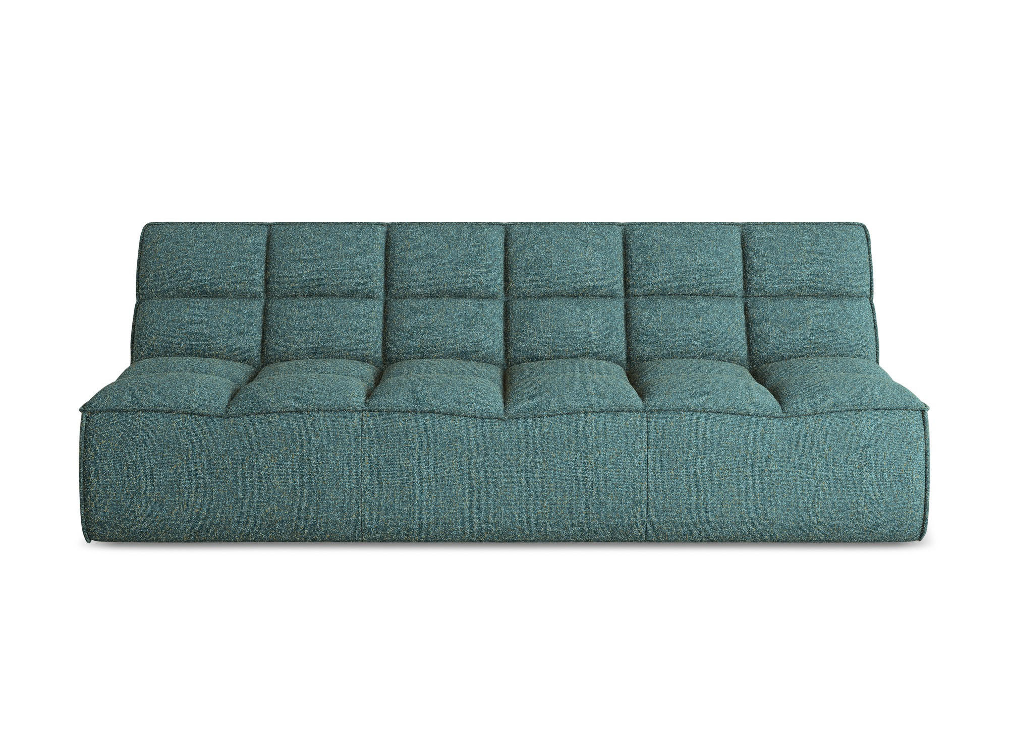 3-SITZER SOFA Strukturstoff Stoff Blau - Blau/Petrol, Kunststoff/Textil (210/75/93cm) - Makamii