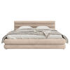 POLSTERBETT Alegre Beige Samt 180x200 cm - Beige/Schwarz, Holz/Textil (180/200cm) - Selsey