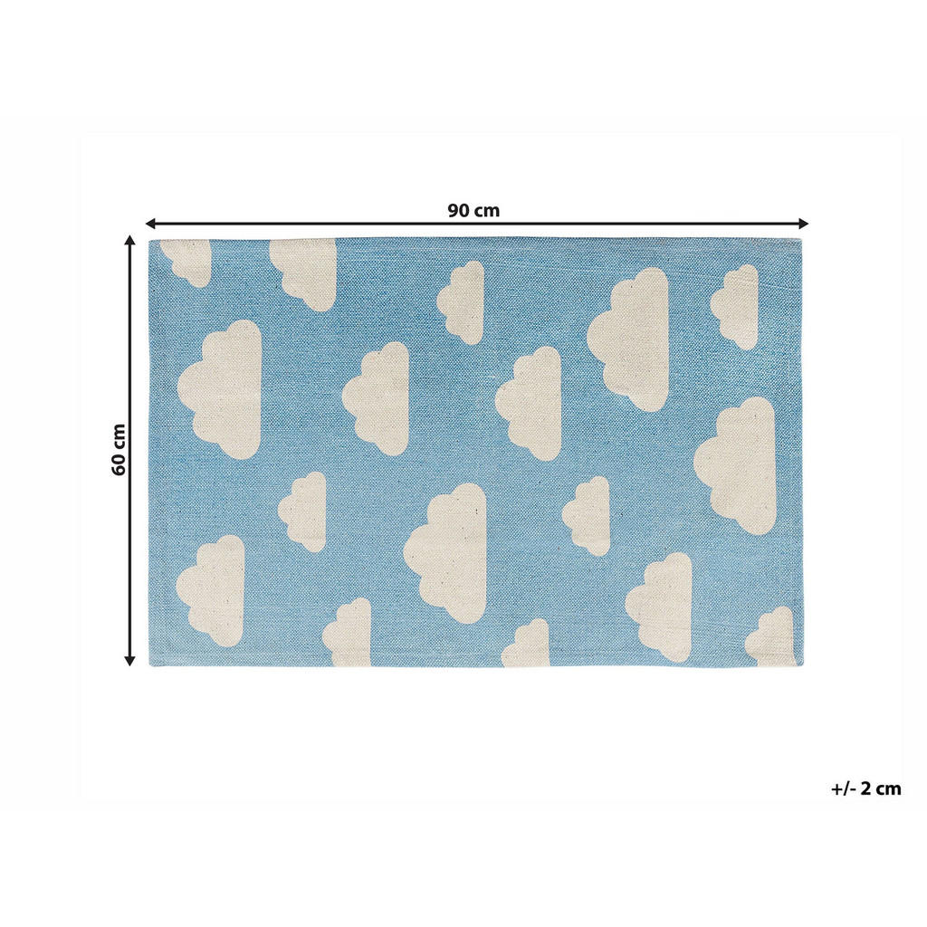 Thumbnail - Beliani Kinderteppich, Blau, Textil, Grafikmuster, Rechteckig, 60x90 cm, Teppiche & Böden, Teppiche, Teppich Kinderzimme...