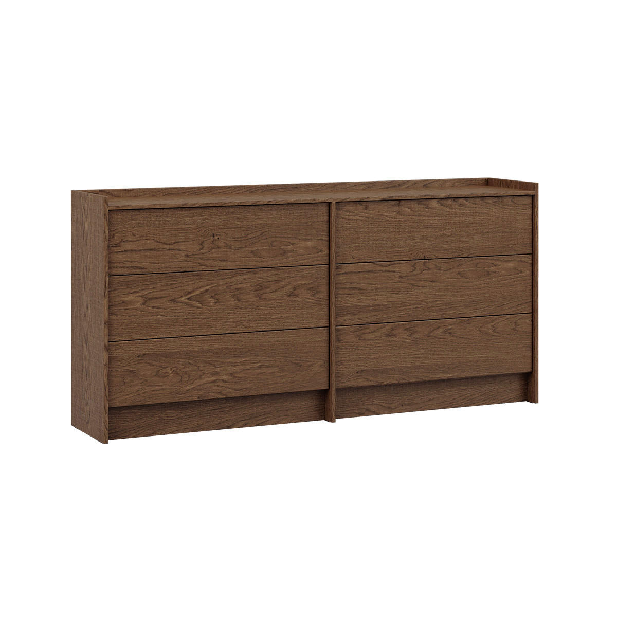 KOMMODE Japandi Dunkles Holz - Braun, Holzwerkstoff (184/90/38cm) - Petits-meubles