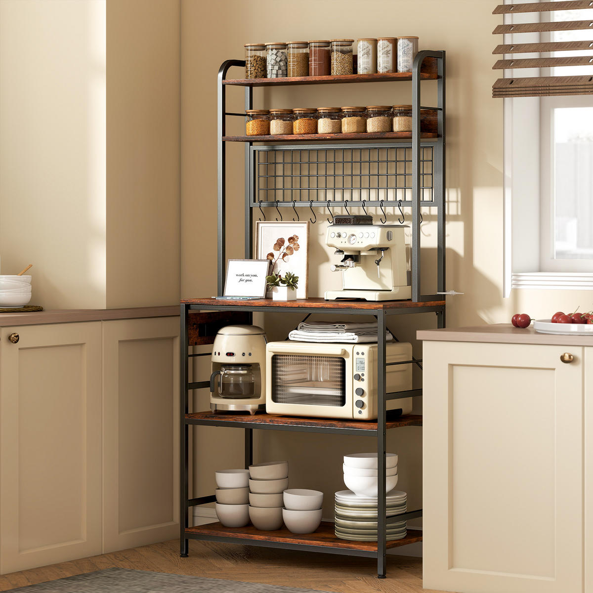 KÜCHENREGAL Braun 1 Stück - Braun, Holzwerkstoff (40/170/80cm) - GiPP