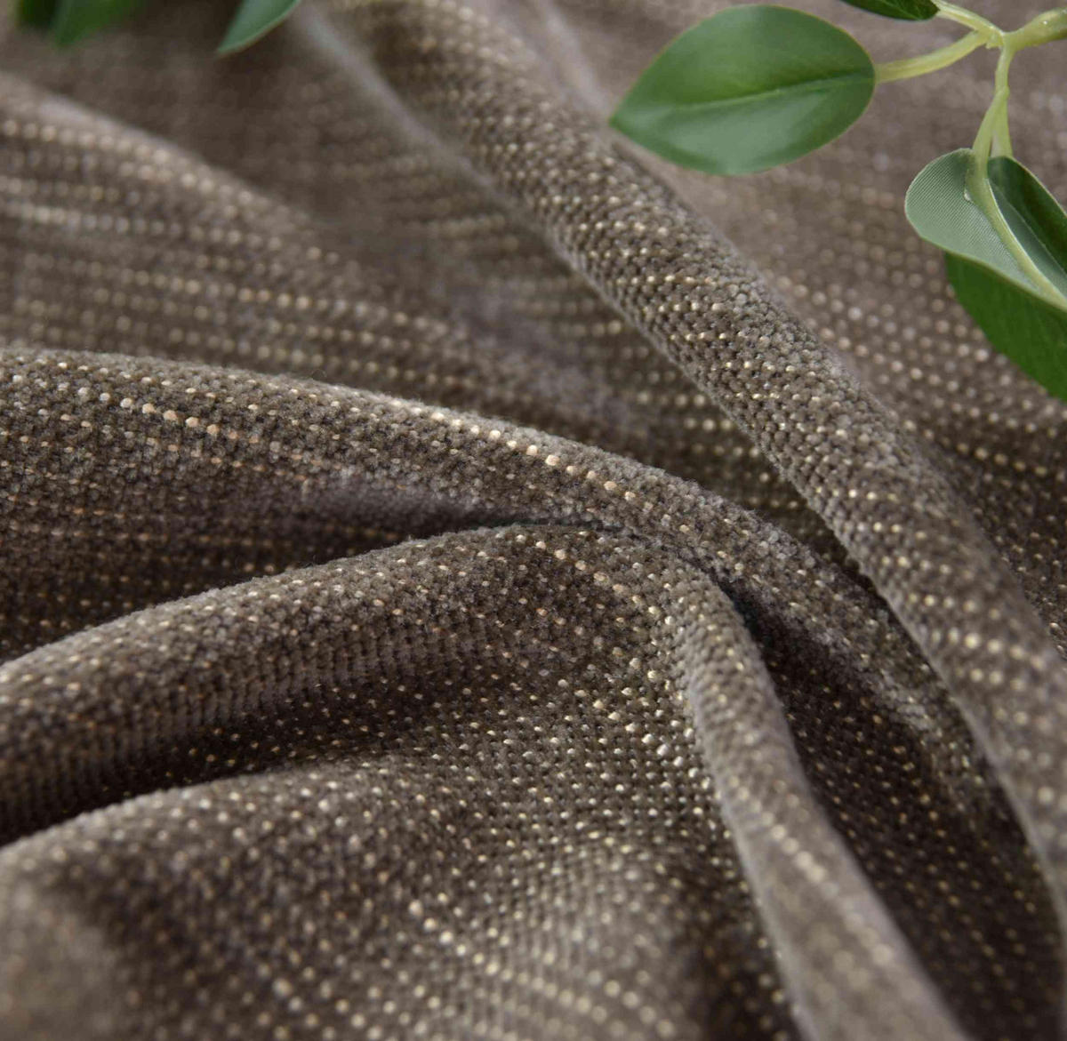 VORHANG 2ER SET HAVANNA HxB 245x135 cm Oliv Gold - Olivgrün, Textil (135/245cm) - Gardinenbox