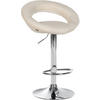 BARHOCKER Stoff creme - Chromfarben/Creme, Textil/Metall (52/77/47cm) - CLP