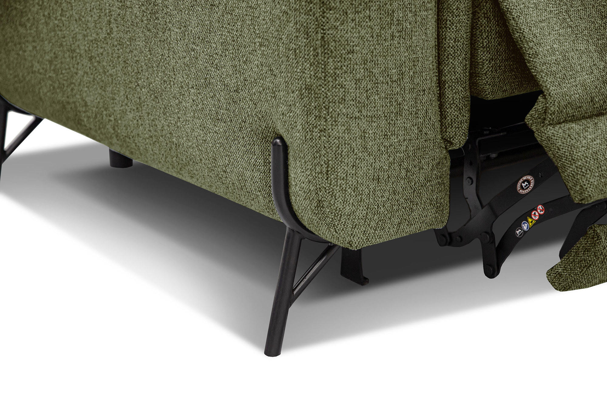 Thumbnail - Courtois Laville Sofa, Olivgrün, Textil, Rechteckig, 204x80x108 cm, Wohnzimmer, Sofas & Couches, Sofas, Heimkino Sofas