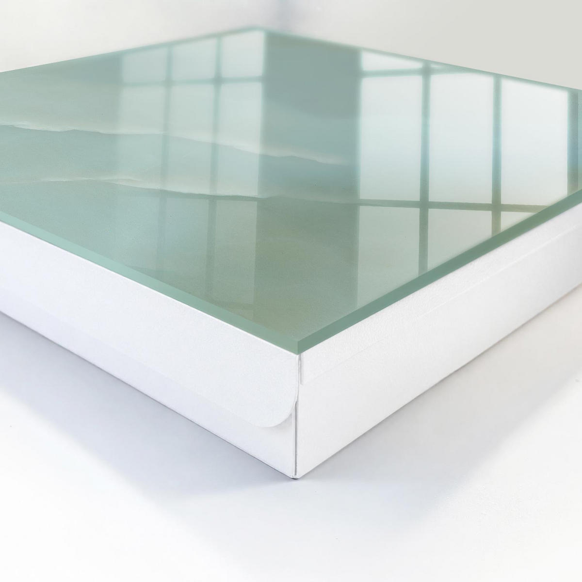 SCHLÜSSELBOX Weiß 30x30 cm – Türöffnung nach rechts - Pastellharmonie - Türkis, Metall (30/30/5cm) - TULUP