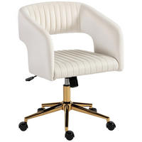 SNURRSTOLAR, sammet, lutningsfunktion, höjdjusterbara, krämvita - Multicolor, Metall (61/84/62cm) - SHOPENTRA
