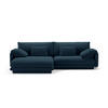 ECKSOFA links Torino aus strukturiertem Stoff marineblau 4 Sitzplätze - Blau, Textil (170/250cm) - Micadoni