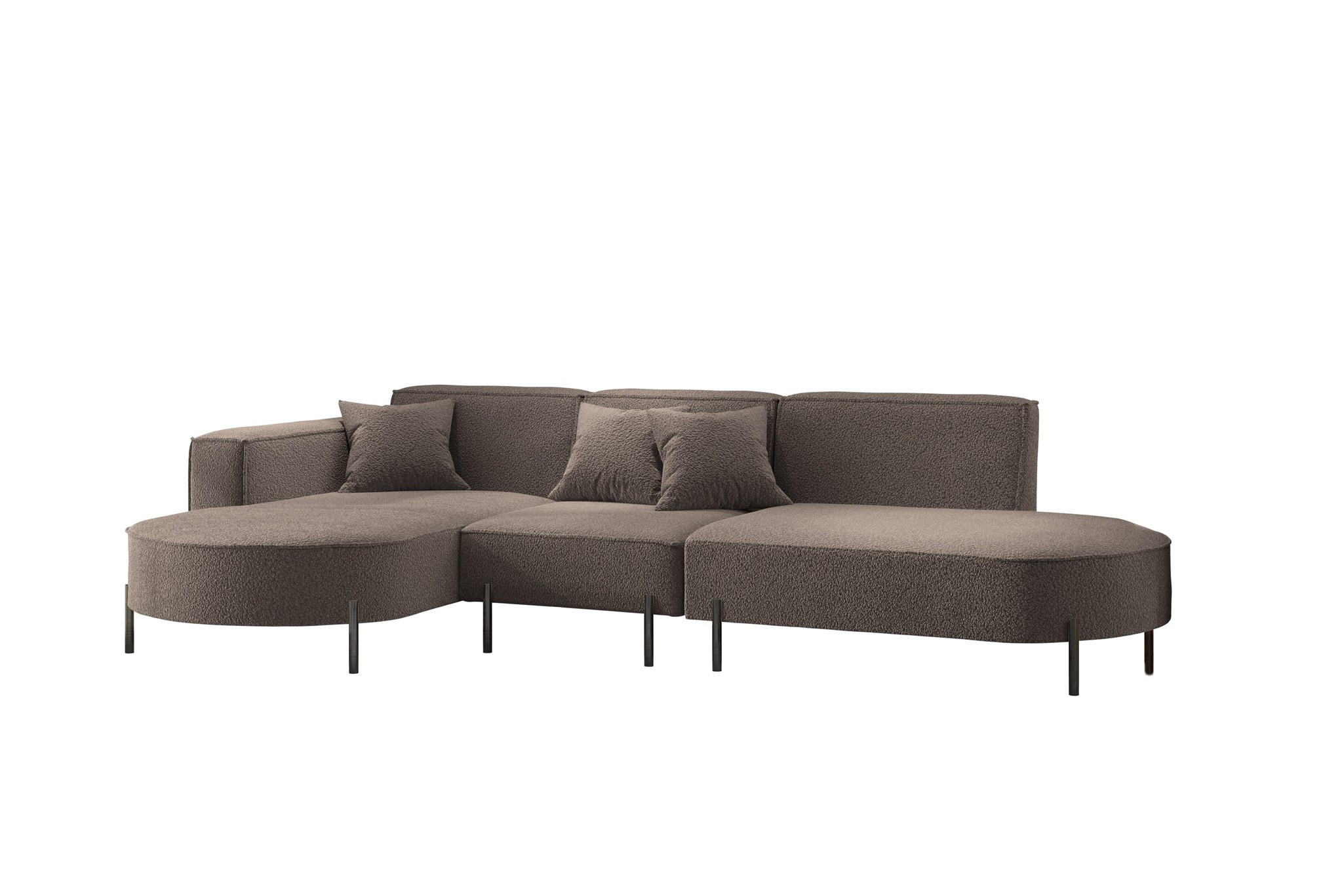 Fun Möbel Ecksofa Braun 321x165 cm