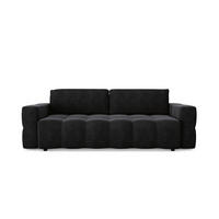 SCHLAFSOFA GERADE Samt Dunkles Anthrazit 247cm - Anthrazit, Textil (247/90/102cm) - Sia Home