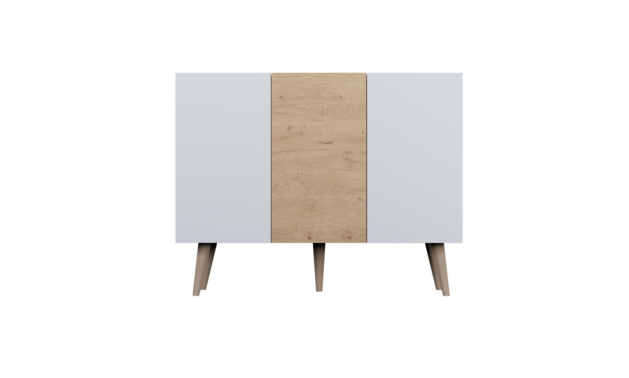 RAUMHIRSCH FURNITURE KOMODA Toronto bílá, dub 39,9/95,5/120