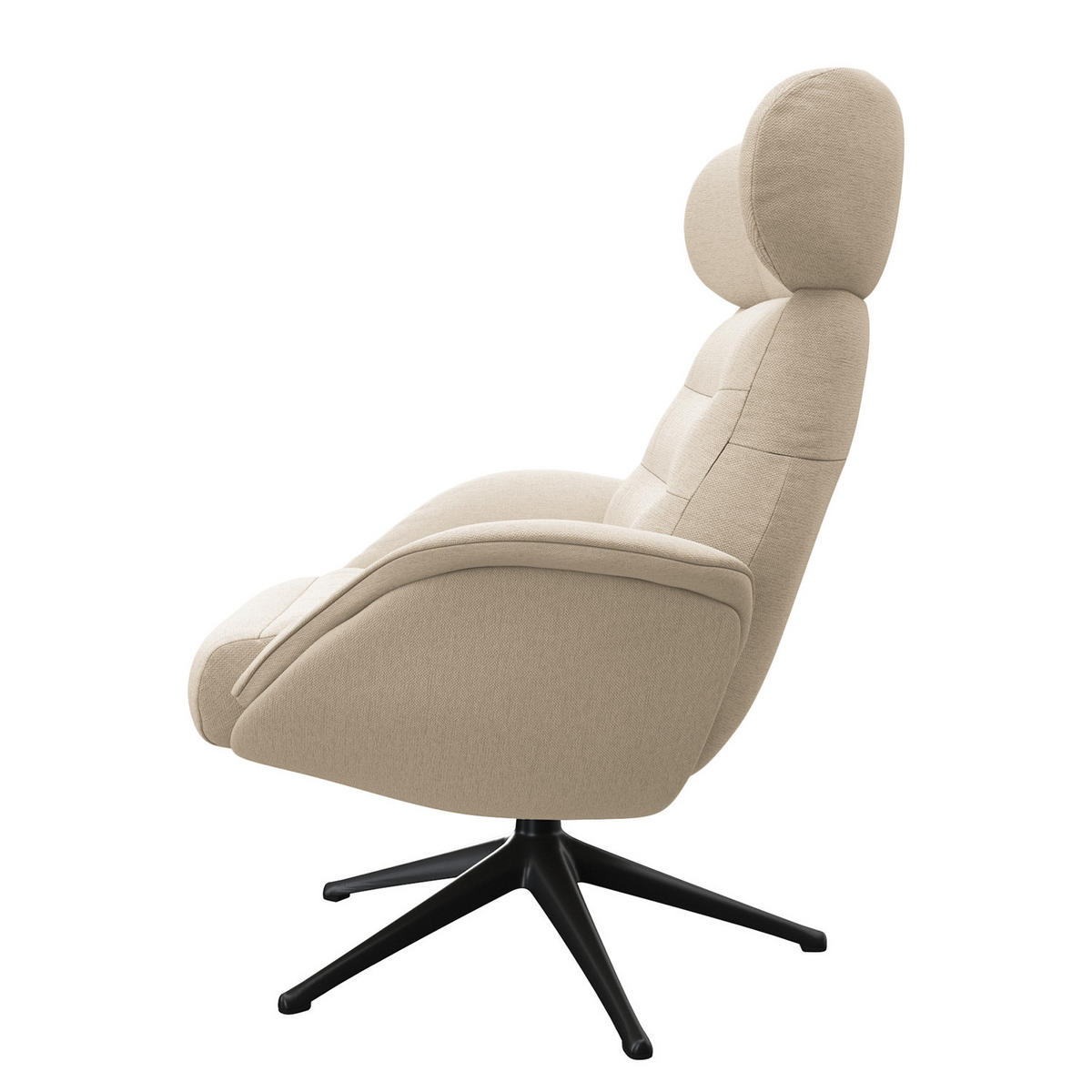 RELAXSESSEL - Beige, Textil/Metall (90/107/90cm) - home24