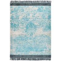 KURZFLOR-TEPPICH Akarsu 230/160 cm - Blau, Naturmaterialen (160/230cm) - Beliani
