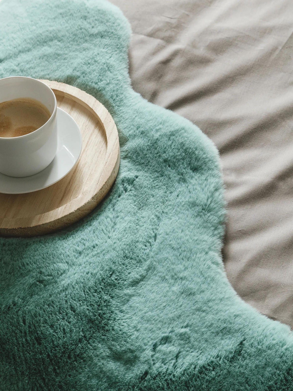 KUNSTFELL-TEPPICH Dave Blau 60x90 cm - Blau, Textil (60/90cm) - benuta Nest