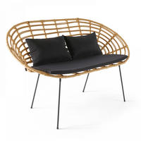 GARTENSOFA, Holzfarbe - Braun, Holz (125/80/70cm) - Oviala