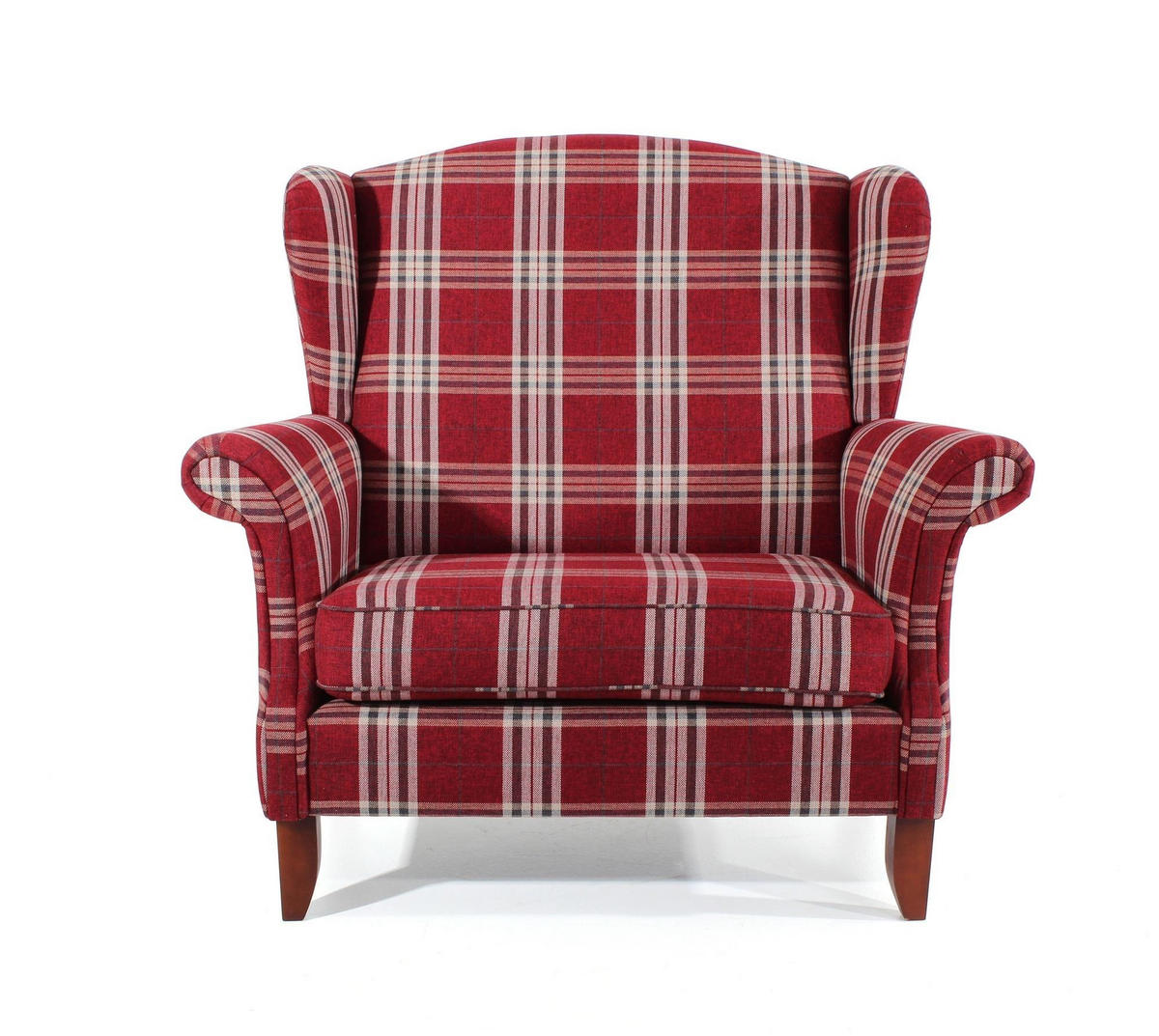 SESSEL XXL Katria Bezug Flachgewebe Buche nussbaum dunkel / rot - Rot, Kunststoff (114/108/81cm) - 58aufmkessel