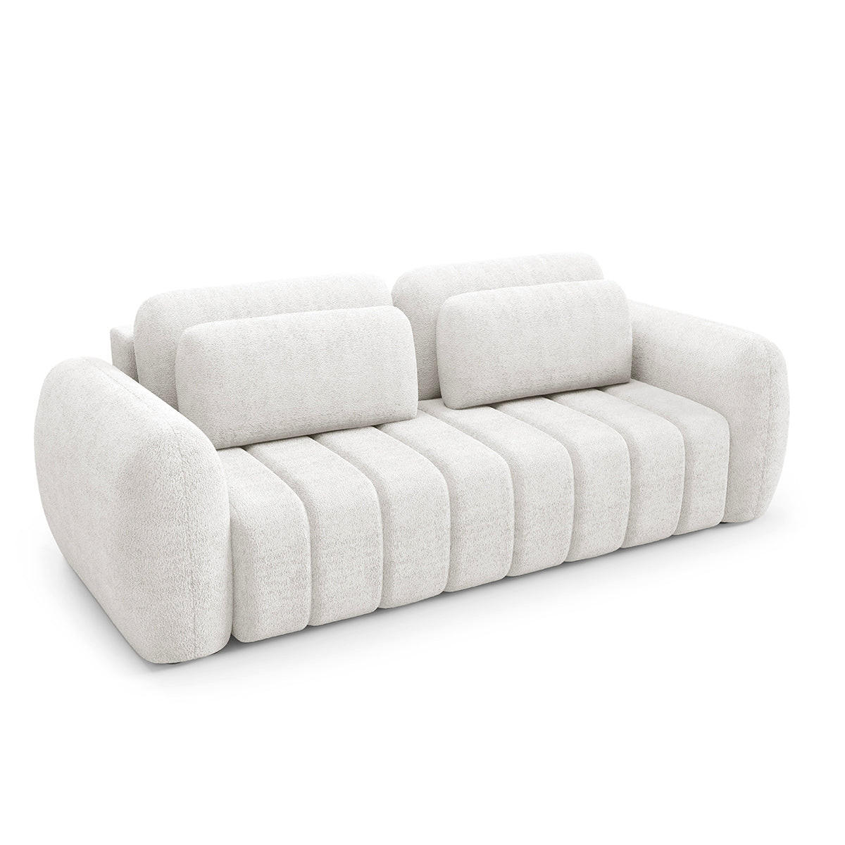 SOFA Cesar 3 Sitzplätze Weiß - Weiß, Holz (266/95/110cm) - Petits-meubles