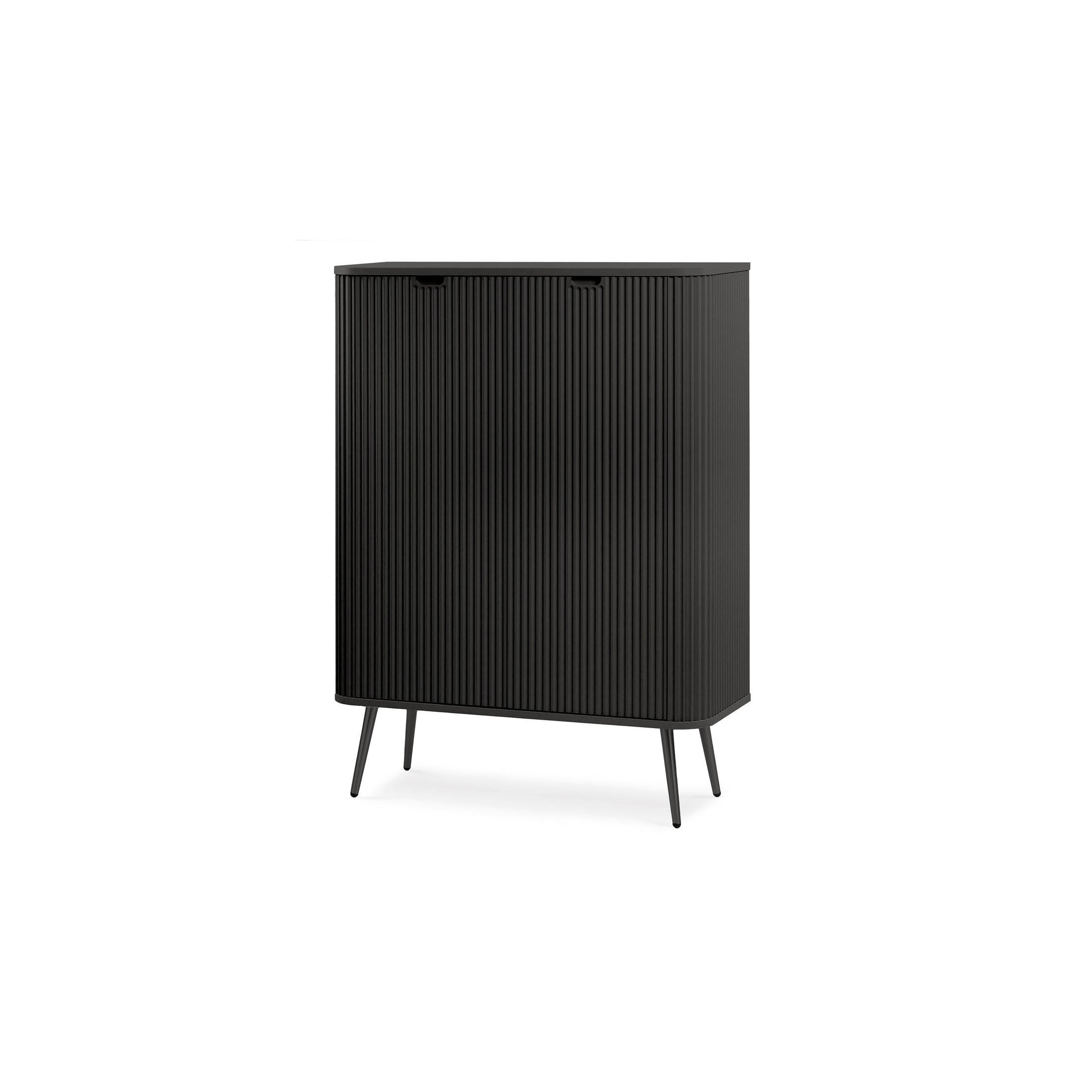 Pillovely Kommode Schwarz 103x129x39 cm