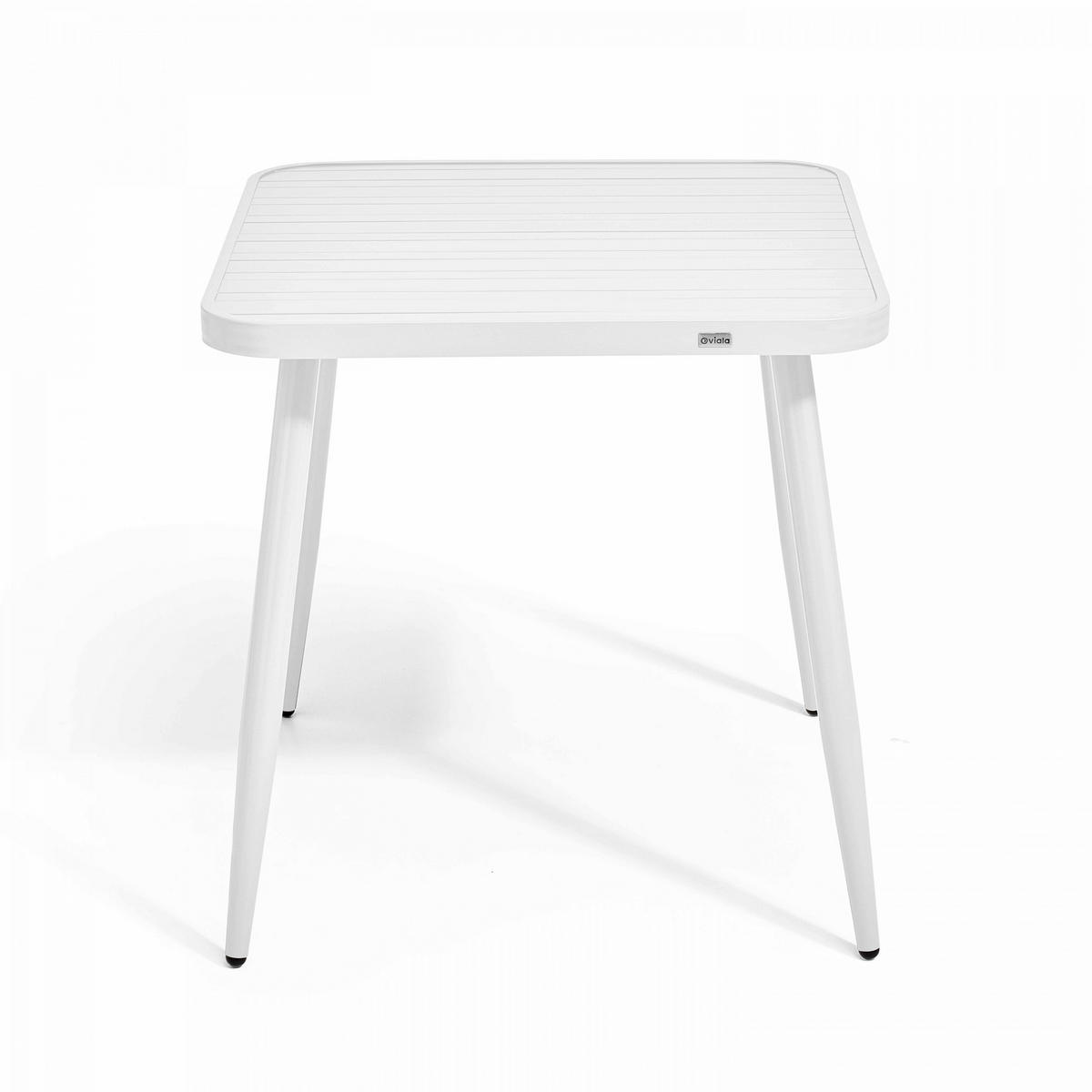 GARTENSET 5-tlg., Grau/Weiß - Weiß, Metall - Oviala