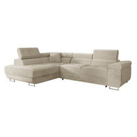 ECKSOFA Torezio, Seite: Links - Beige, Holz/Textil (274/203cm) - MIRJAN24