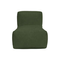 SESSEL mit gerader Rückenlehne - 1 Person - stoff - grün Noumara - Grün, Textil (70/80/95cm) - Vente-Unique