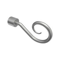 ENDSTÜCKE FÜR TELESKOP-GARDINENSTANGEN Helix 16/13 mm Ø Silbergrau, Packung 2 Stück - Silberfarben/Alufarben, Kunststoff (12.2/6.3/6.3cm) - INTERDECO