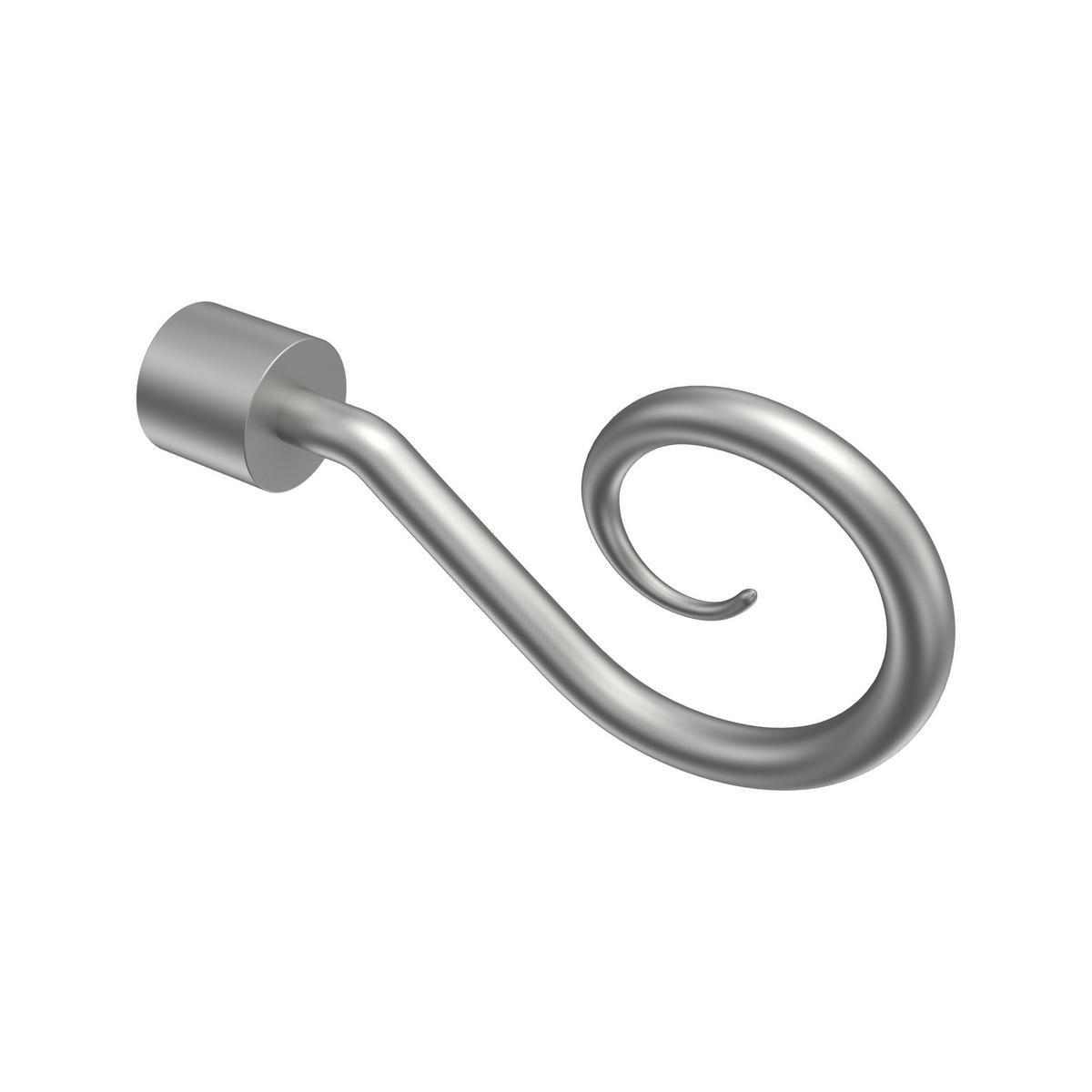 ENDSTÜCKE FÜR TELESKOP-GARDINENSTANGEN Helix 16/13 mm Ø Silbergrau, Packung 2 Stück - Silberfarben/Alufarben, Kunststoff (12.2/6.3/6.3cm) - INTERDECO