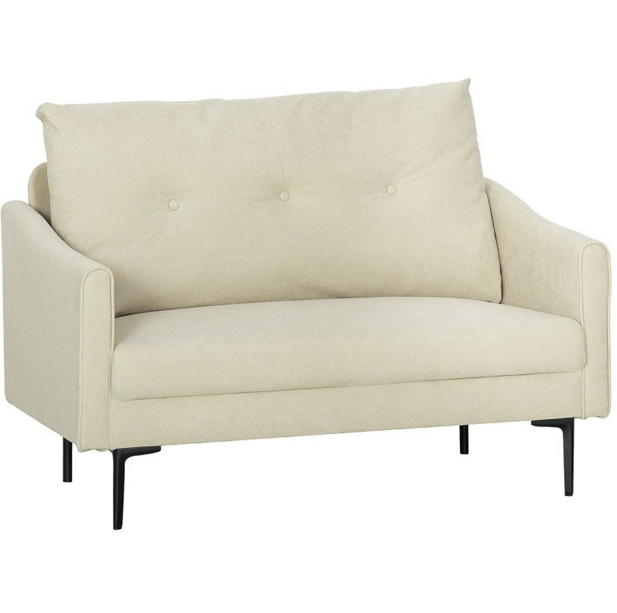 DVOSJED, 124/73/92 cm, metal/tapeciranje krem bijeli - krem, metal (73/92/124cm) - BEAOK