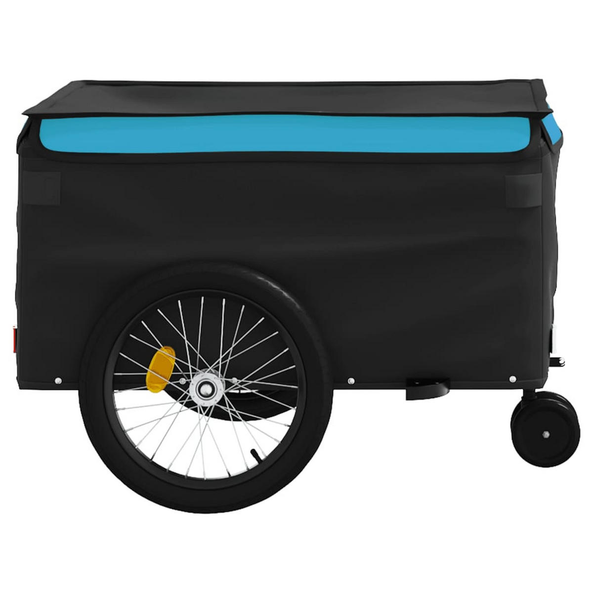 FAHRRADANHÄNGER Schwarz Und Blau 45 Kg Eisen - Blau, Metall (68/83/137cm) - vidaXL