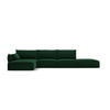 ECKSOFA links Kaelle aus Samt flaschengrün 5 Sitzplätze - Dunkelgrün, Textil (171/364cm) - Micadoni