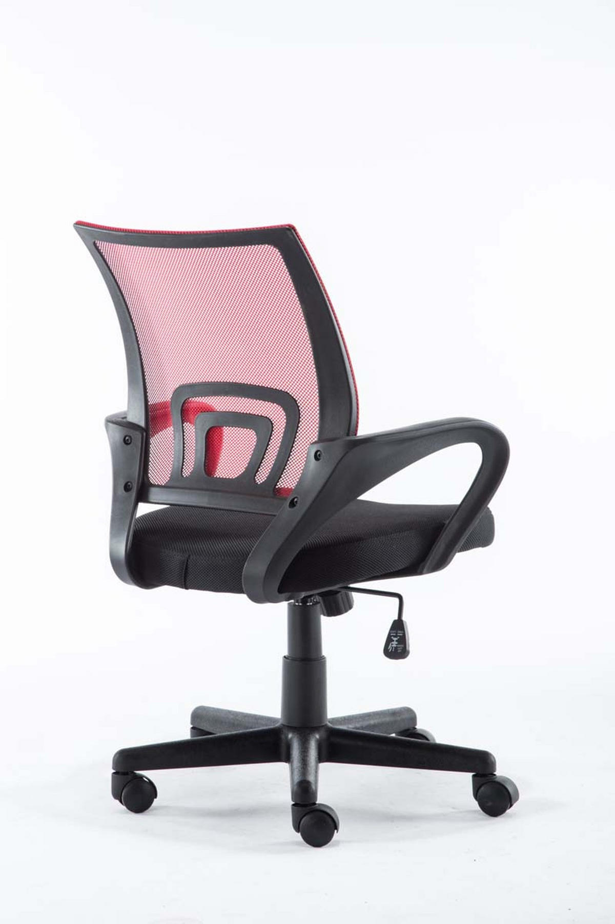 BÜROSTUHL Genf mit Netzbezug, Rot - Rot, Kunststoff/Textil (56/100/54cm) - TPFLiving