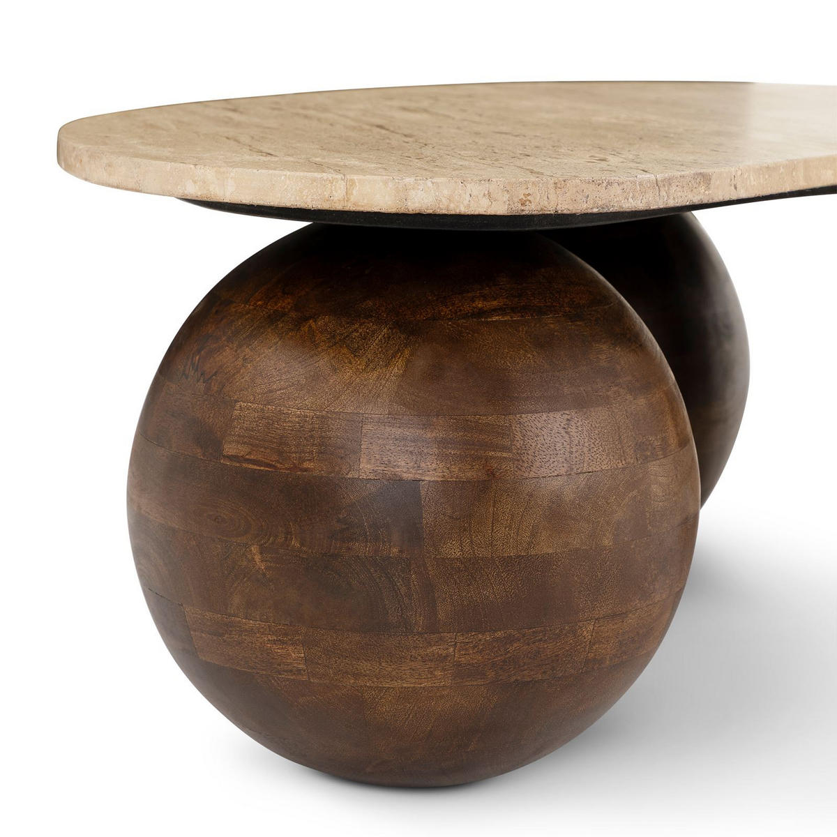 COUCHTISCH LUNI braun/beige - Beige/Braun, Naturmaterialien/Holz (65/90/30cm) - IDIMEX