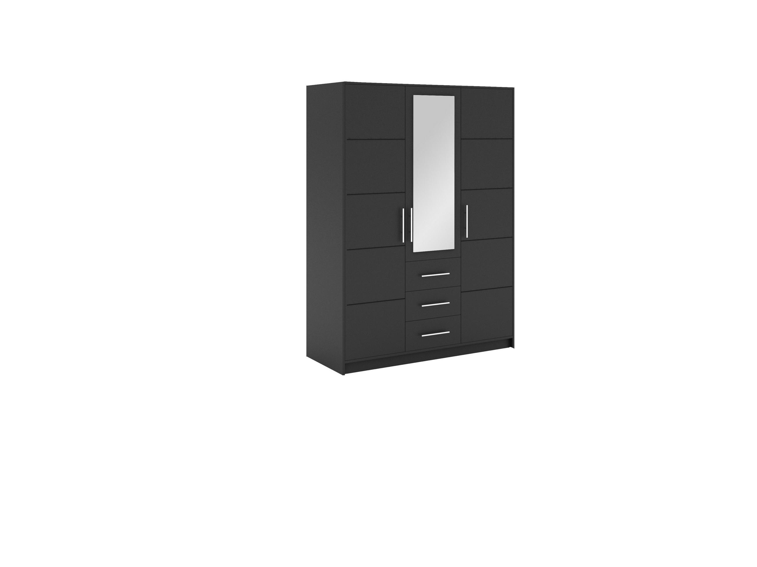 Masseno Drehtürenschrank Graphit 147x200x57.5 cm