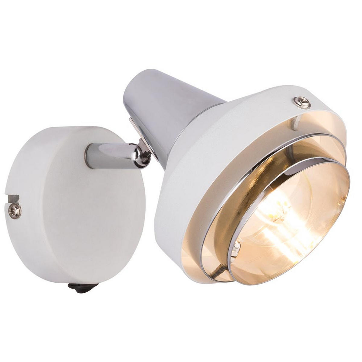 LED WANDLEUCHTE Chrom Weiß Schwenkbar - Weiß, Metall (10/11.5/15cm)