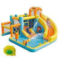 HÜPFBURG Wasserpark 405x416x218 cm - Multicolor, Textil (416/405/218cm) - LEBENLANG