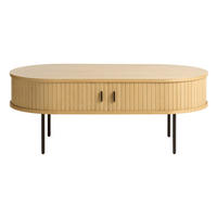 COUCHTISCH Gativel Eichefarben 120/60 cm - Eichefarben/Schwarz, Holzwerkstoff/Kunststoff (60/120/45cm) - Selsey