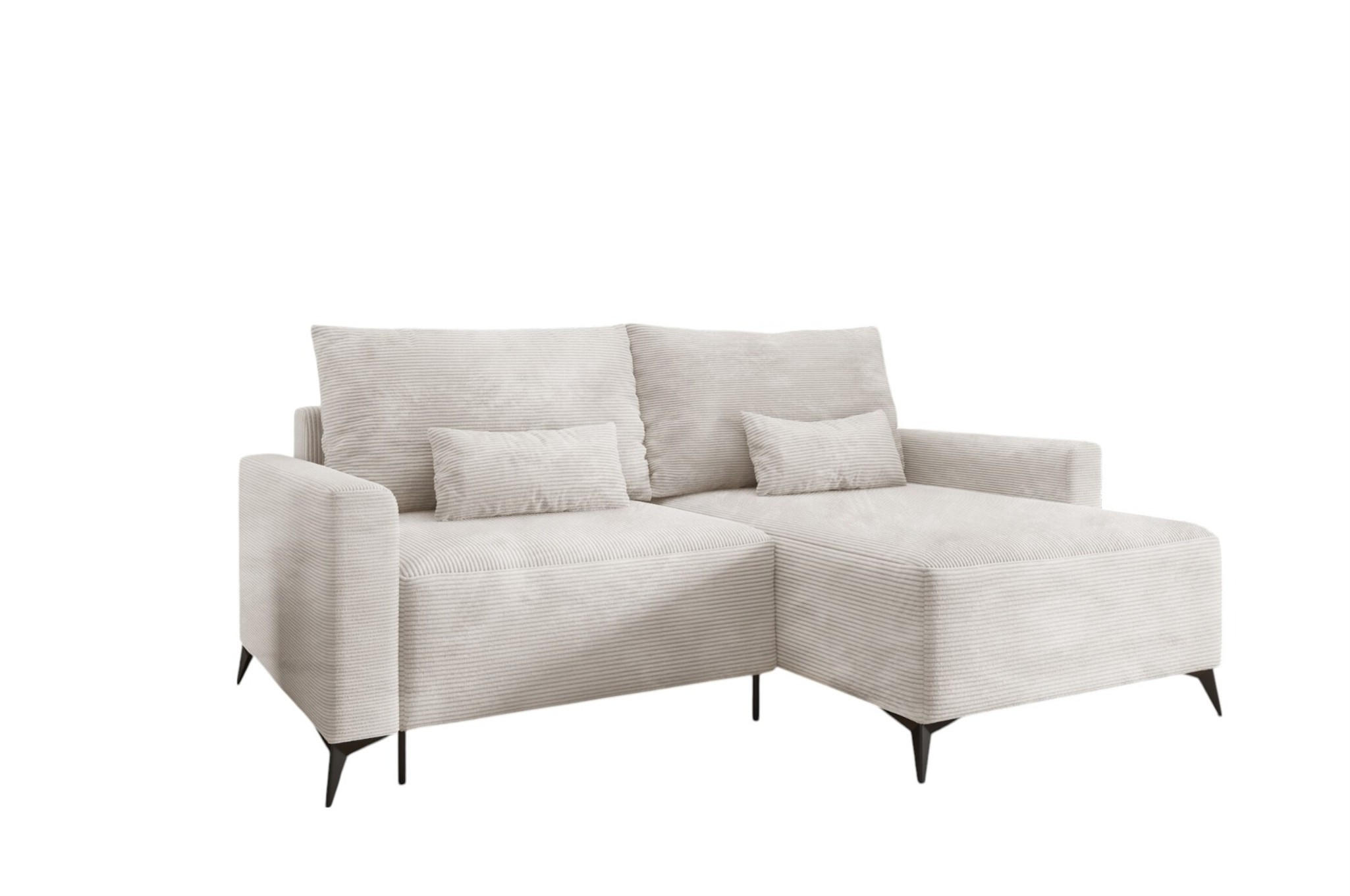 ECKSOFA Silves Mit Schlaffunktion - Weiß, Holzwerkstoff/Textil (239/148cm) - Fun Möbel