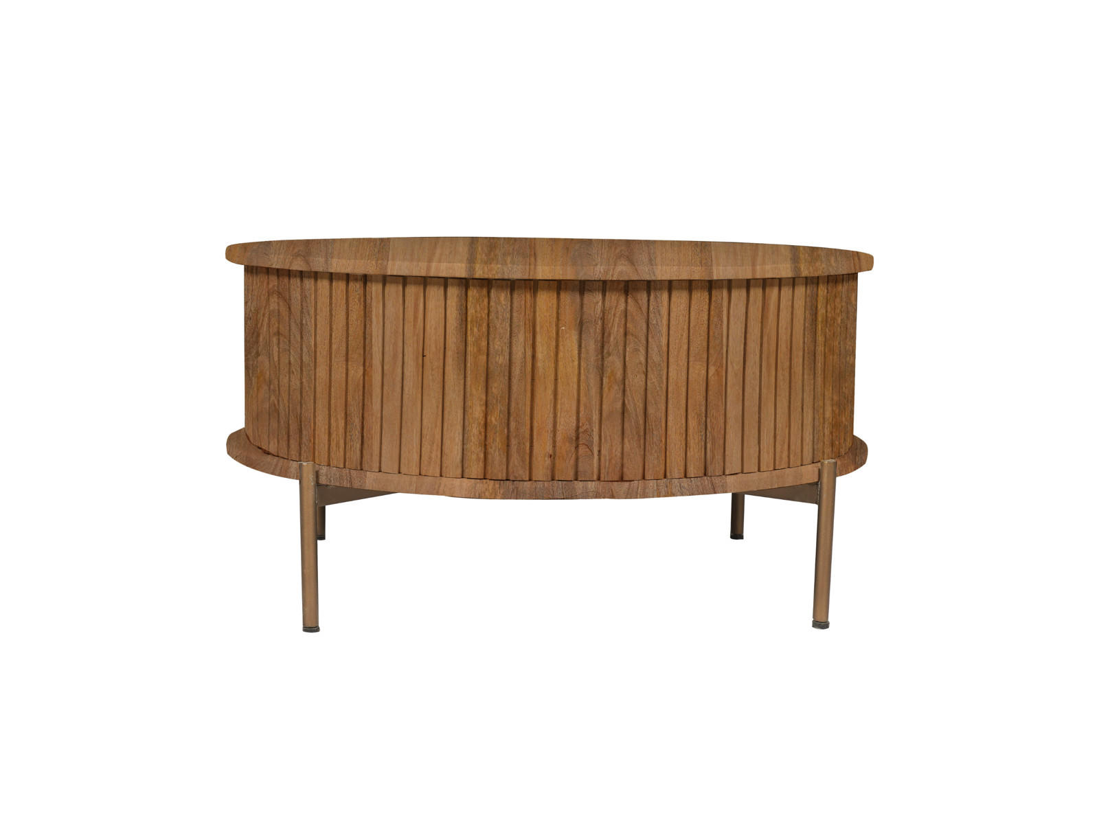 COUCHTISCH Dimora Mangoholz Durchmesser 80 cm Natur - Naturfarben, Holz (80/80/40cm)