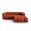 ECKSOFA modular rechts Lupine aus Chenille-Stoff terrakotta 3 Sitzplätze - Terra cotta, Textil (177/230cm) - Micadoni
