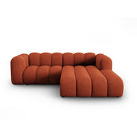 ECKSOFA modular rechts Lupine aus Chenille-Stoff terrakotta 3 Sitzplätze - Terra cotta, Textil (177/230cm) - Micadoni