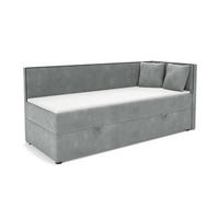 BOXBETT GINA 100/200 in Boucle Hellgrau H3 - Hellgrau, Holz/Holzwerkstoff (100/200cm) - Deine Möbel 24