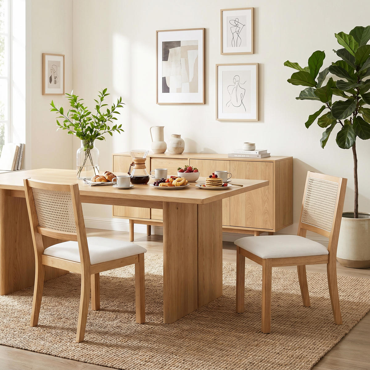 STÜHLE Creme 2 Stück - Creme, Holzwerkstoff (47/85/56cm) - GiPP