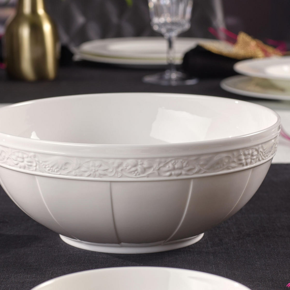 SCHÜSSEL White Pearl weiß ø 24 cm - Weiß, Keramik (24cm) - Villeroy & Boch